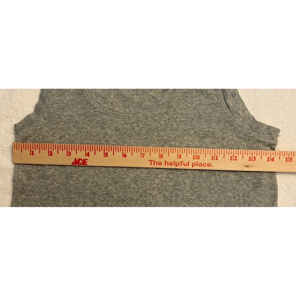 Free People‎ Intimately Womens Gray U-Neck Ribbed Stretch Tank Top Large - Picture 3 of 7